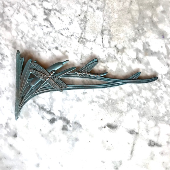 Other - SOLD | Dragonflies and Cattails Metal Bracket